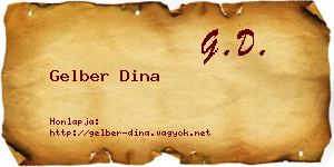 Gelber Dina névjegykártya